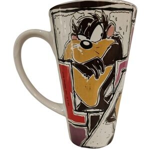 Taz Tazmanian Devil Looney Tunes Tall Latte Coffee Mug Cup‎ Warner Brothers 1998